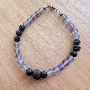 Lavender purple beaded bracelet essential oil diffuser
